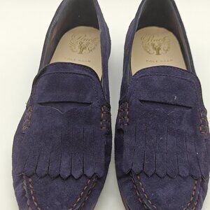 Cole Haan Navy Blue Suede Tassel Loafer Flats